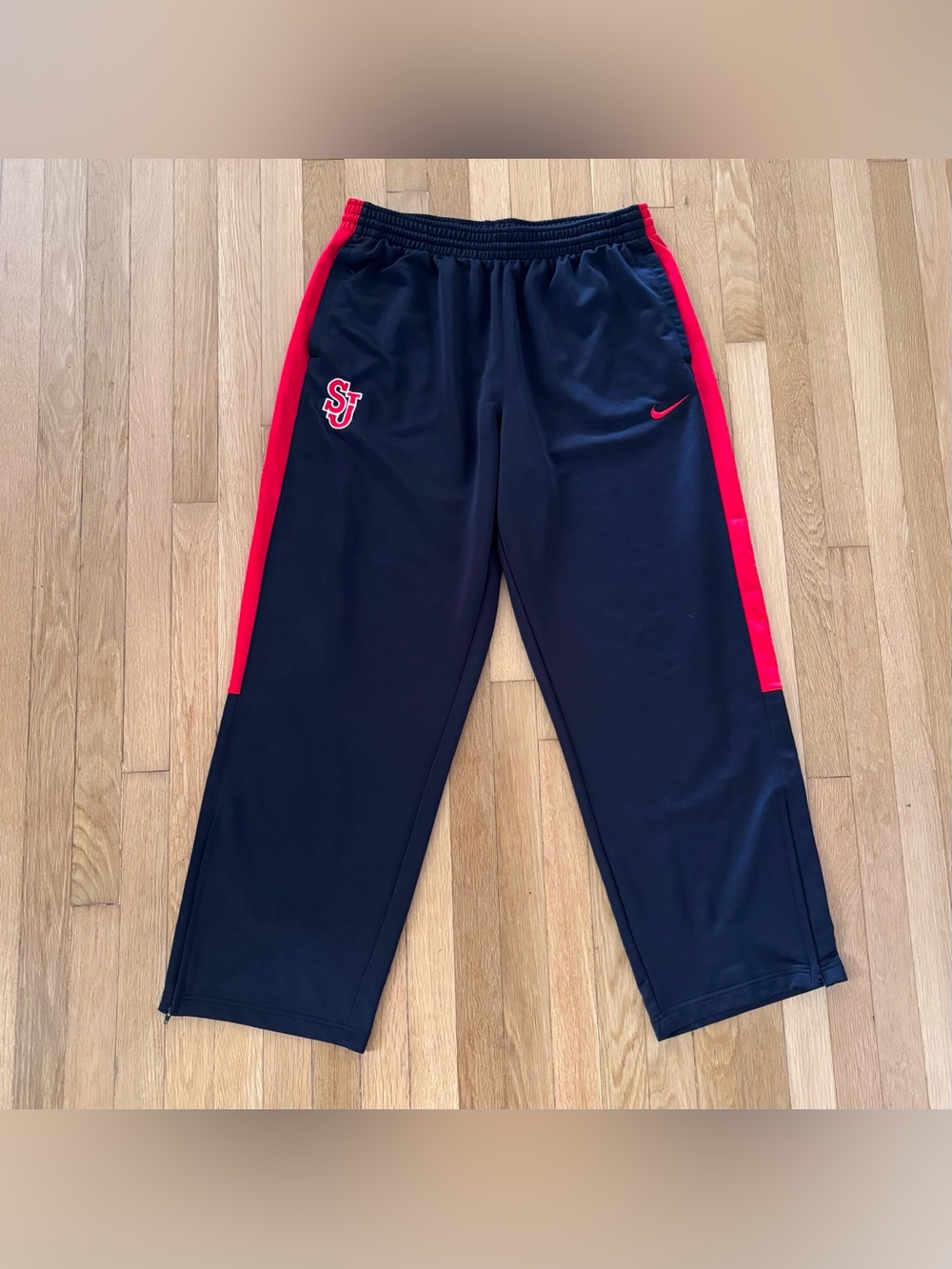 Nike St Johns Red Storm Track Pants Rare 2013 Mens XXL Baggy Black Streetwear